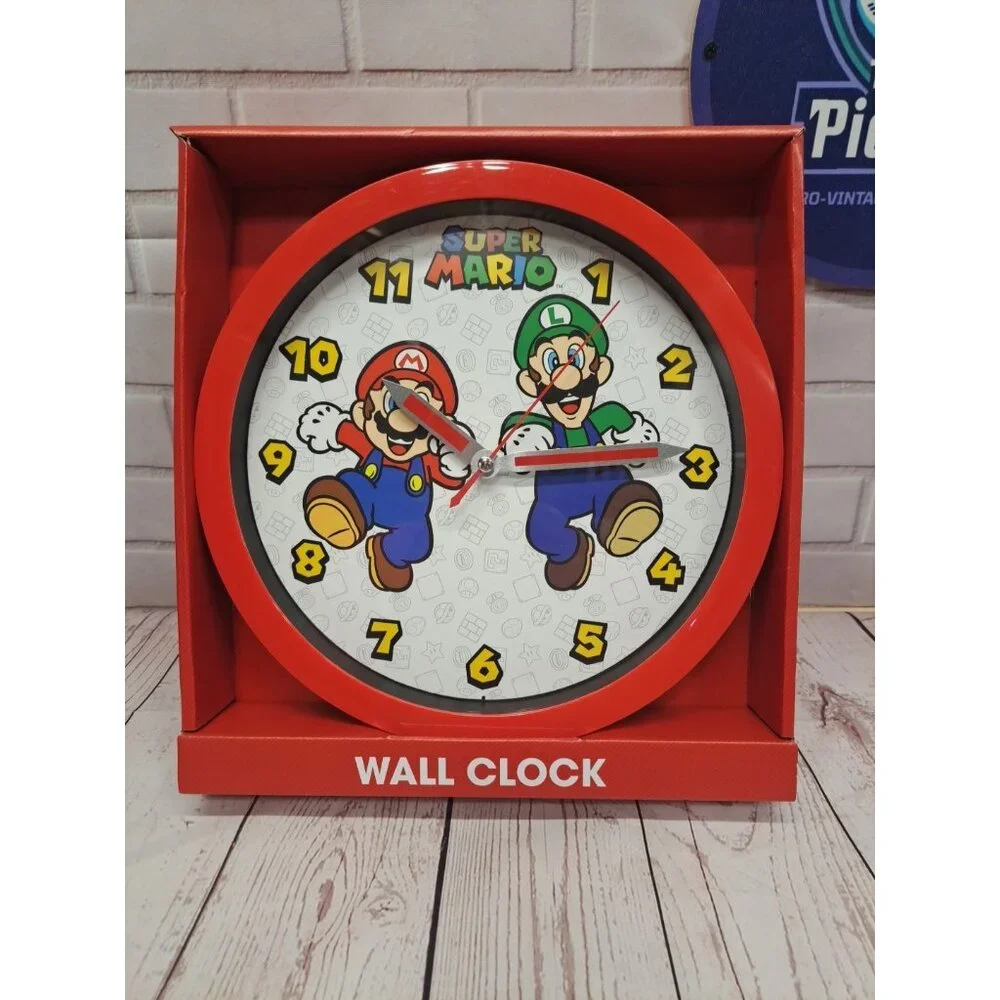 Red Super Mario Wall Clock Mario&Lugi 10